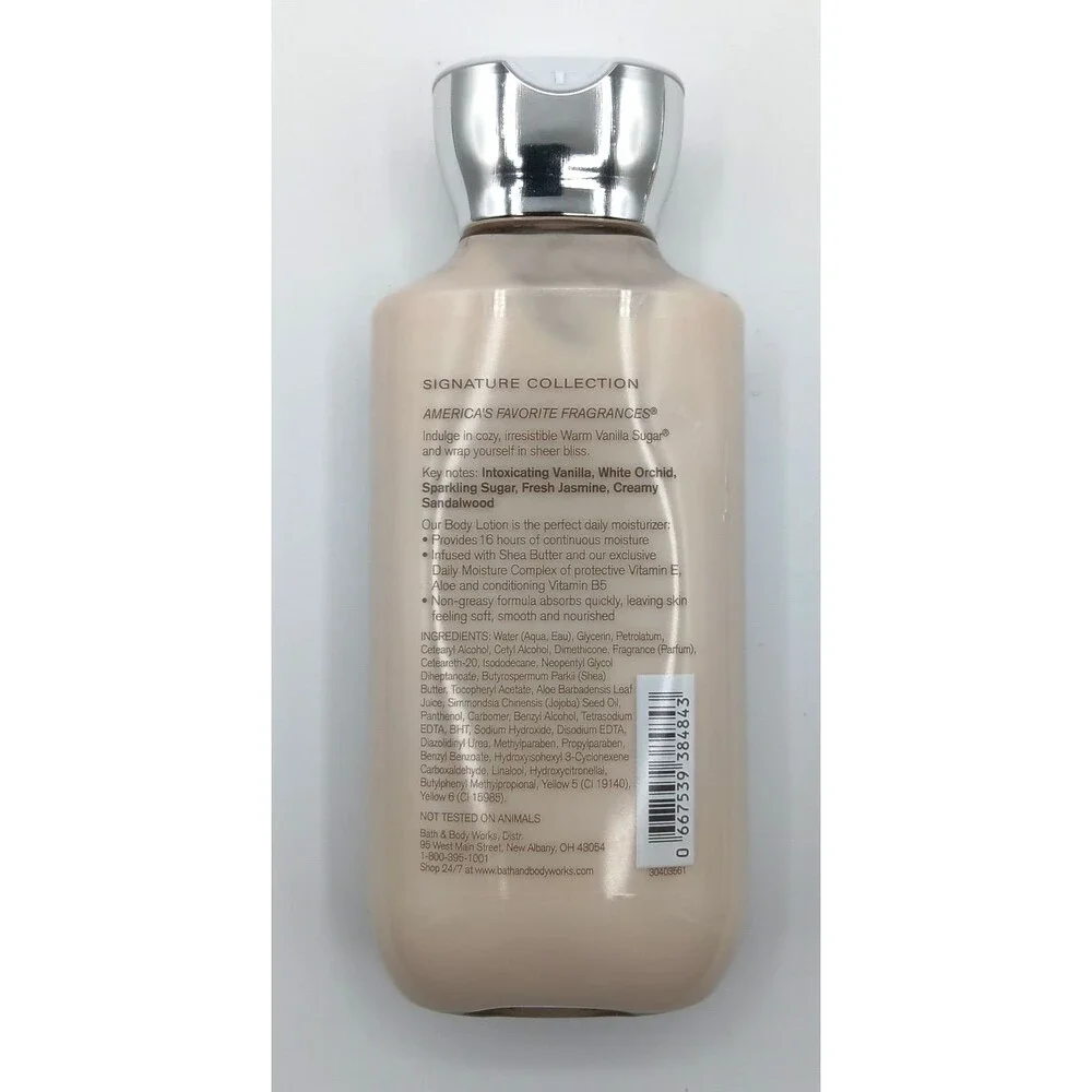 Bath & Body Works Warm Vanilla Sugar Moisture Lotion Shea Butter /Vit E 8oz 2pk